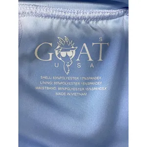 GOAT USA Womens Light‎ Blue High Waisted Athletic Running Shorts Size S NWT thumbnail 4