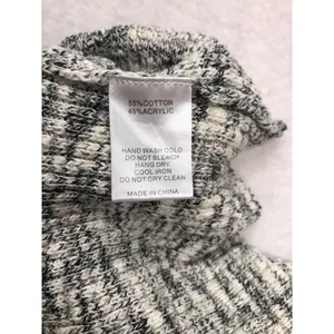 MOD REF Black White Marled Knit Short Sleeve V-Neck Cardigan‎ Sweater Small thumbnail 13