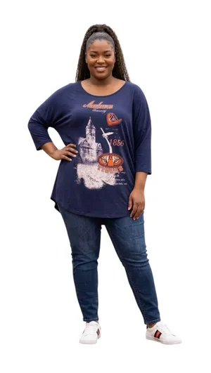 P. Michael Auburn University gameday T-shirt embellished rhinestones XXL NWT thumbnail 1