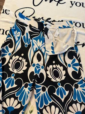 ZARA Floral Printed Pants Women’s Size L thumbnail 6