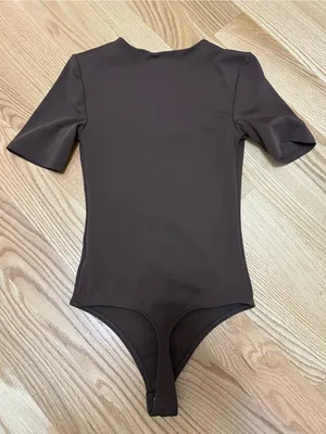 Express Scoop Neck Brown Bodysuit thumbnail 3