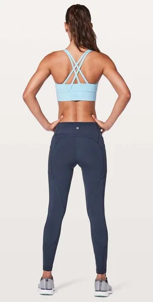 Lululemon Lululemon Energy Bra *Long Line Size 2 W2AV0S Blue thumbnail 1
