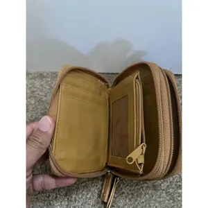 Y2k Leather Wallet Brown Zippered Studded Western Rodeo Ranch Boho Coin Purse thumbnail 5
