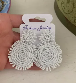 Bohemia Delicate Beading Earring White thumbnail 1