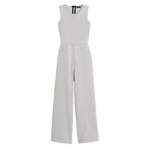 NWT J.Crew Sleeveless Lurex Jumpsuit in Silver Metallic Velvet Tie Jumper S $188 thumbnail 6