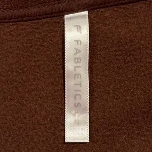 Fabletics Rayne Polar Fleece 1/4 Zip Brown XL Oversized Lounge Cozy Athleisure thumbnail 4