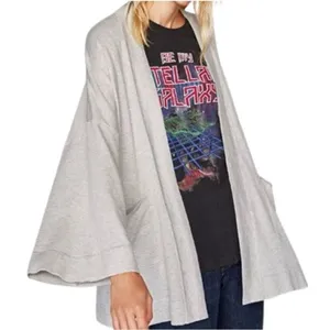 ✨Zara Grey Open Front Oversized Slouchy Knit Kimono Style Sz Small Cardigan✨ thumbnail 3