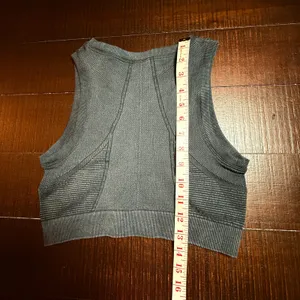 Offline by Aerie Seamless Ribbed‎ Crop Top Tank Washed Black Medium Support M thumbnail 3