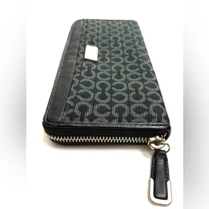 Coach Madison needlepoint accordian wallet op art fabric thumbnail 8