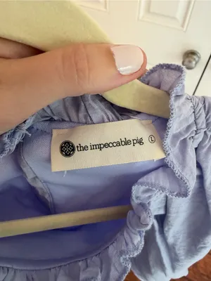 The Impeccable Pig Lavender Ruffle Puff Sleeve Blouse | Cottagecore Top thumbnail 3