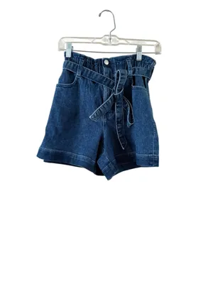 Women's J.Crew Blue Denim Paperbag Waist Jean Shorts Size 26 thumbnail 2