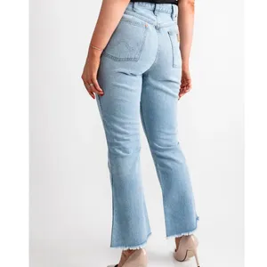 Wrangler Wrock 672 High Rise Kick Flare Jeans Light Wash Blue Cowgirl Size 30x28 thumbnail 2