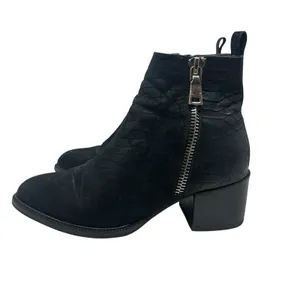 Jeffrey Campbell Ibiza Boone Chelsea Boots‎ Croc Embossed Suede Black US 8 thumbnail 10