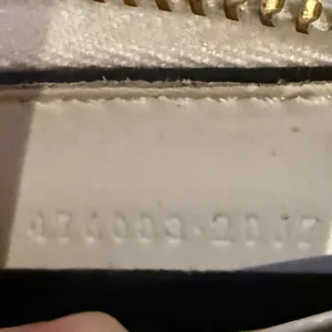 Gucci Calfskin Leather Sylvie Zip Wallet, ivory thumbnail 9