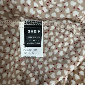 Shein Tan and White Heart Print Halter Dress thumbnail 8
