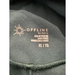 OFFLINE‎ by Aerie Real Me High Waisted Crossover Flare Leggings Green XL thumbnail 4