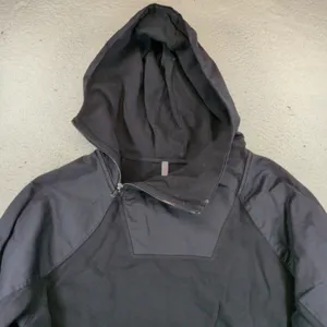 FP Movement Free People Black Asymmetric Zip Mixed Media Hoodie OB1604686 Large thumbnail 3