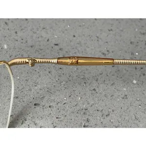 CHRISTIAN DIOR Eyeglasses Frames ONLY 49-19 01x2 Half Rim gold thumbnail 9