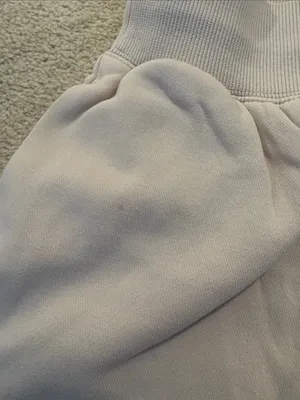 Nike Cream Beige Swoosh Joggers thumbnail 3