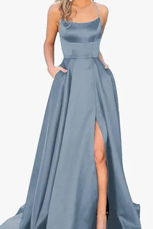 Dusty Blue Prom Dress Size 2 thumbnail 1