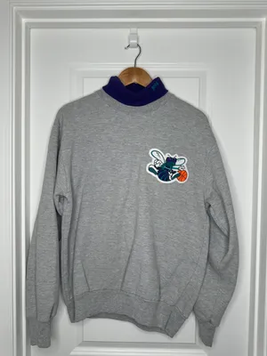 Majestic Vintage Charlotte Hornets Turtleneck Crewneck thumbnail 1