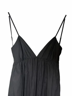 Commense Black Coastal Cowgirl Maxi Cotton Dress XL Deep V Open Back Western thumbnail 5