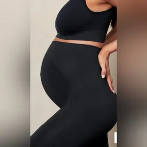 BLANQI Everyday Maternity‎ Belly Support Full Length Black Leggings Small thumbnail 7