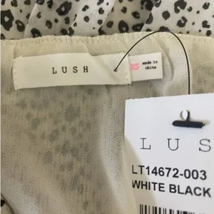 Lush‎ Women Crop Top XS Animal Print Babydoll Smock Bodice Coquette Flirty Y2K thumbnail 7