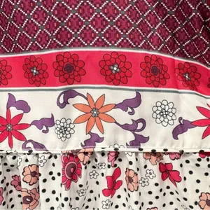 Gypsy Blu Boho Mixed Print Tassels Puff Sleeve Floral Midi Dress Size 3X NEW thumbnail 10