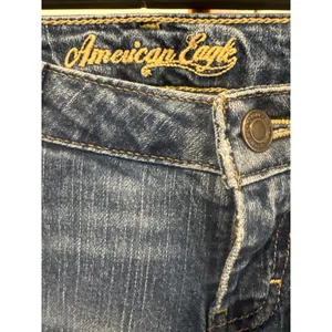 American Eagle Outfitters Womens skinny Flare Leg Jeans Medium Wash 4 Long denim thumbnail 4