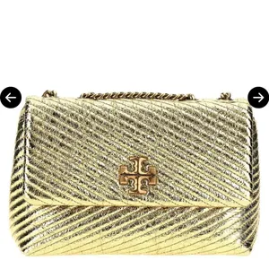 Tory Burch Kira Metallic Moto Quilt Small Convertible Shoulder Bag Gold New thumbnail 2