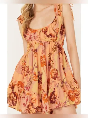 NWT $128 Free People Vernon Minim Dress XL Anthropologie in Sunshine Combo thumbnail 4