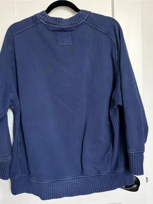 AERIE Checked Out Oversized Crew Neck Pullover Sweatshirt Size XS thumbnail 4