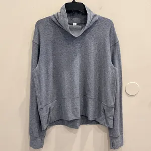 Lululemon Ready to Rulu‎ Pullover Funnel Neck Heathered Asphalt Grey 12 Sporty thumbnail 3