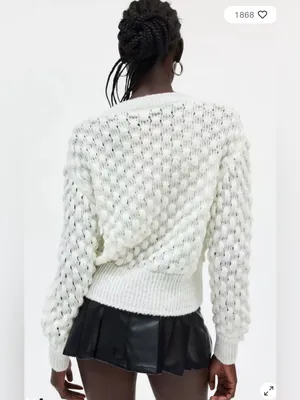 NWTKimchi Blue / Urban Outfitters Cream Open-Knit Sweater with Black Ribbon Ties thumbnail 3
