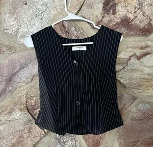 Commense Relaxed Striped Suit Pants Set size large Black thumbnail 6