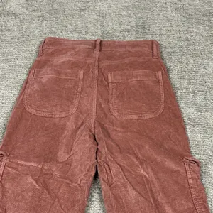 American Eagle Pants Womens 0 Short Pink Corduroy High Rise Cargo Baggy Wide Leg thumbnail 9