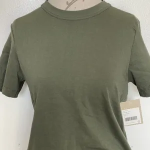 Wear Wrecklessly Short Sleeve Blouse Green Organic Cotton Vintage Crew Sz Medium thumbnail 7