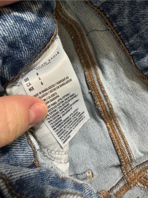 American Eagle Outfitters Curvy Relaxed Strigid Distressed Denim Shorts thumbnail 5