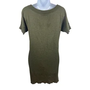 Y2K Abercrombie & Fitch Deep V-neck Short Sleeve Longer Length M Sweater READ thumbnail 5