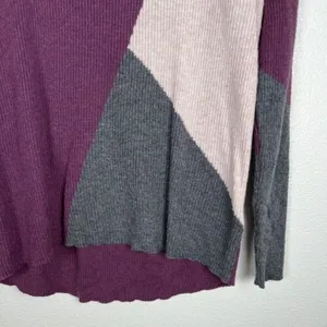 Smartwool Women's Colorblock Wool Blend Pullover‎ Knit Sweater Purple Sz S thumbnail 3