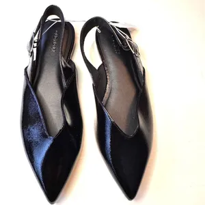 Old Navy Black Ankle Buckle Slingback Pointed Toe Women's Shoes Sz 9 NWT thumbnail 6
