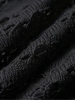Samiol Black Crochet Swim Cover-Up Dress thumbnail 4
