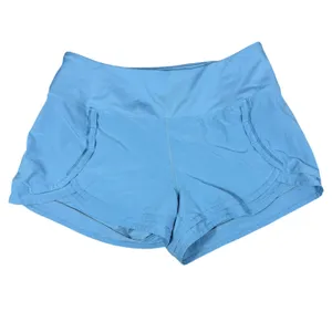 Blue Running Shorts Womens Athletic Zip Pocket Workout Activewear thumbnail 3