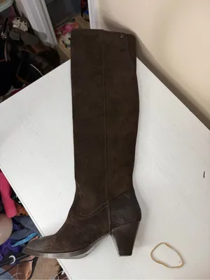 Frye June Over The Knee Boot Chocolate Suede Sz 6 Sample Sale thumbnail 6
