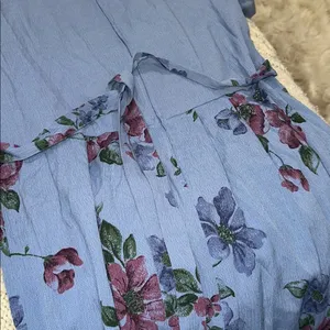 Vintage Miss Dorby Floral Blue Dress with Embroidered Details size XLarge thumbnail 2