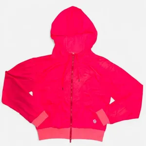 American Eagle Outfitters Neon Pink Lightweight Windbreaker Athletic Jacket thumbnail 1