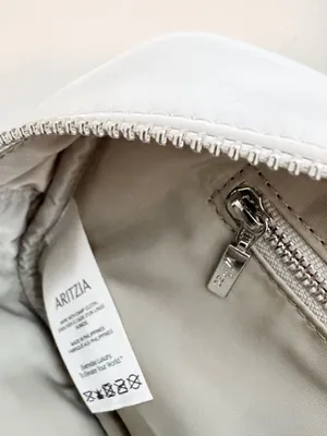 Wilfred Aritzia Lina Bag Ivory Matte Pearl Satin Bowler Zip Handbag 90s Coquette thumbnail 10