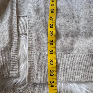 Aritzia Community Open-Front Gray/Cream Dolman Sleeve Cardigan (Wool/Yak) thumbnail 7