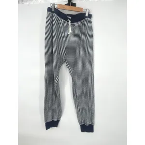 Splendid Pajama Set Women Medium Navy White Striped Henley Thermal Loungewear thumbnail 5